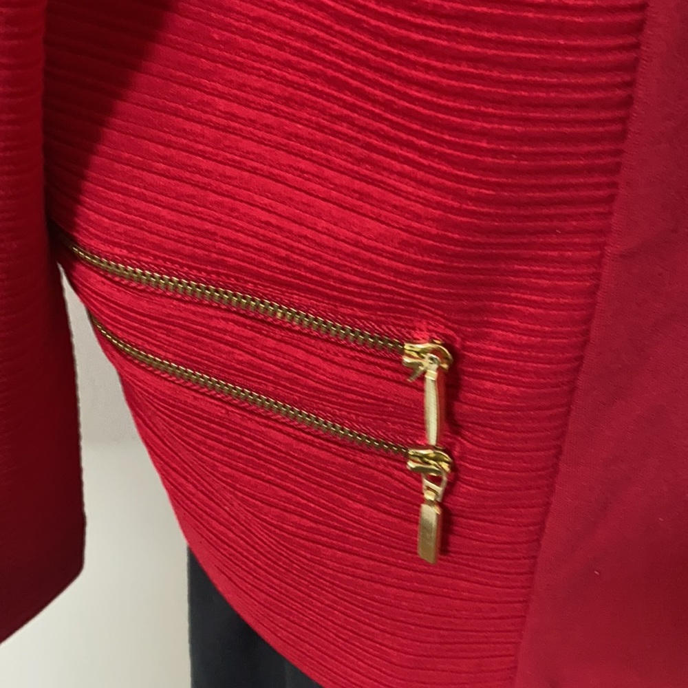 Chico’s Renaissance Red Modern Ponte Jacket - image 7